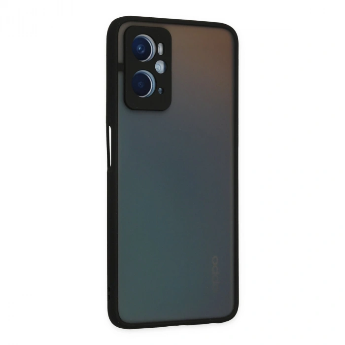 Oppo A96 Kılıf Montreal Silikon Kapak - Siyah
