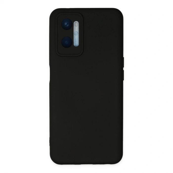 Oppo A96 Kılıf Nano İçi Kadife Silikon - Siyah