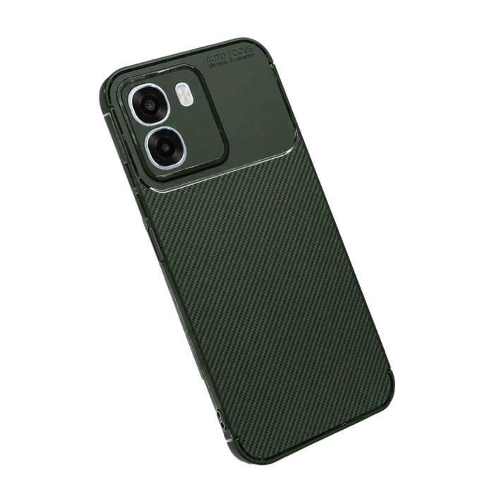Oppo Oppo A6t 5g Auto Focus Karbon Kapak - Koyu Yeşil