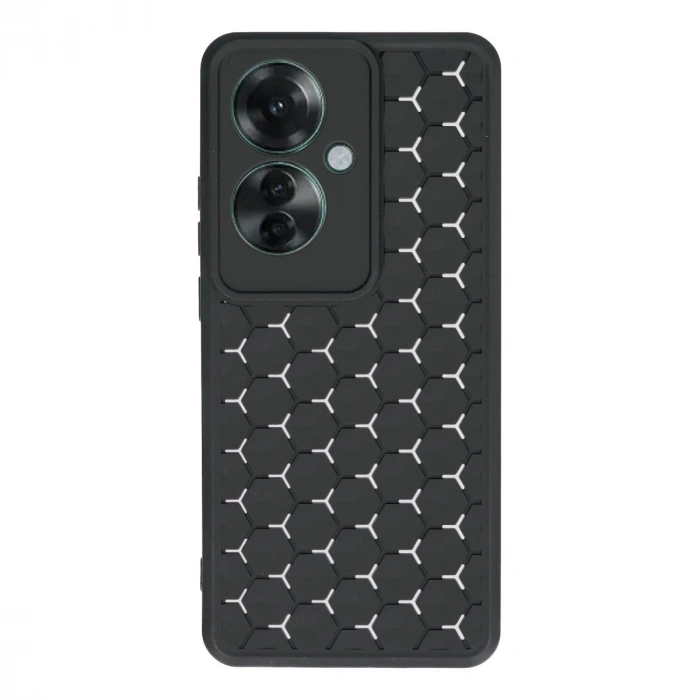 Oppo Reno 11f Kılıf Petek Silikon Kapak - Siyah