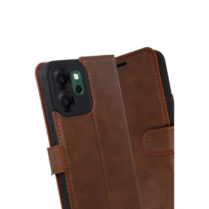 Oppo Reno 14f Trend S Plus Kapaklı Kılıf - Taba