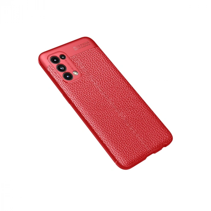 Oppo Reno 5 Kılıf Auto Focus Kapak - Kırmızı