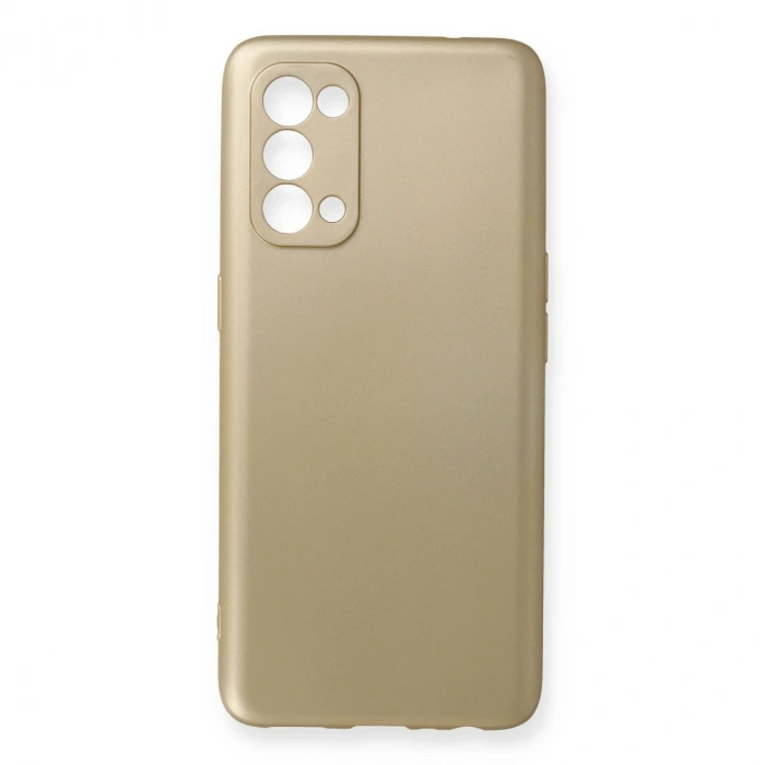 Oppo Reno 5 Kılıf First Silikon - Gold