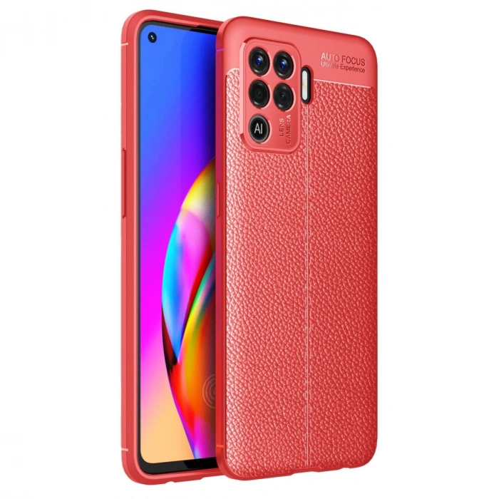 Oppo Reno 5 Lite Kılıf Auto Focus Kapak - Kırmızı