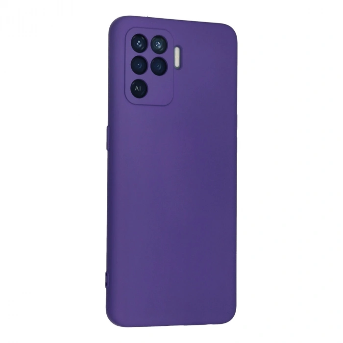 Oppo Reno 5 Lite Kılıf Nano İçi Kadife Silikon - Mor