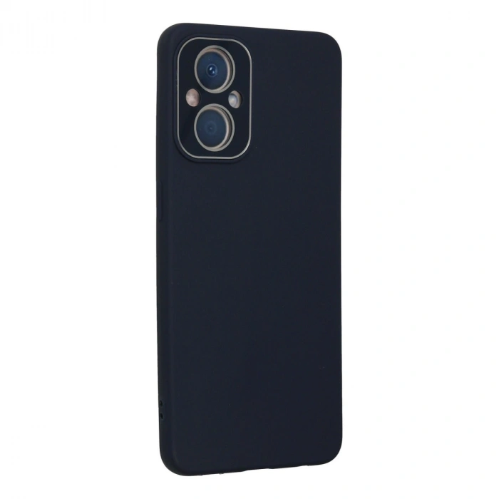 Oppo Reno 7 Lite Kılıf Lansman Glass Kapak - Lacivert