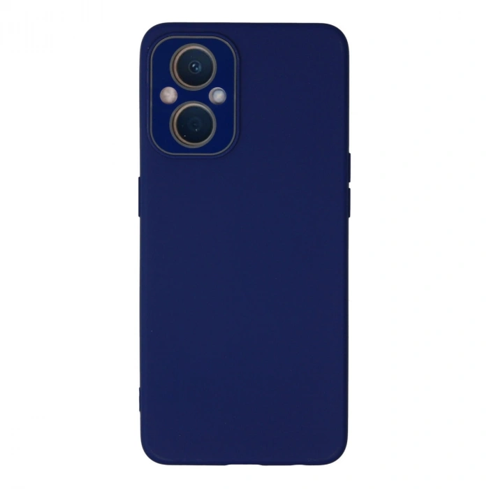 Oppo Reno 7 Lite Kılıf Lansman Glass Kapak - Sky Blue