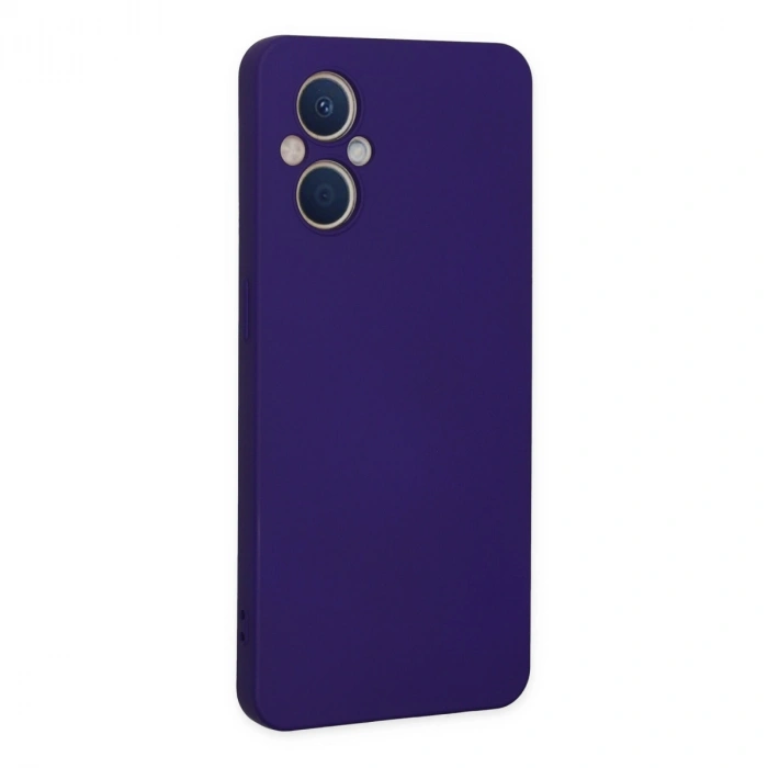 Oppo Reno 7 Lite Kılıf Nano İçi Kadife Silikon - Mor