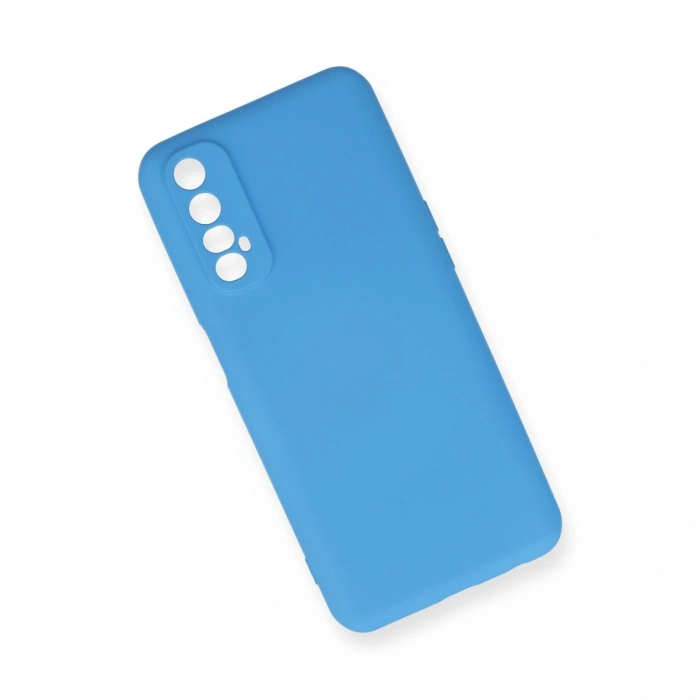 Realme 7 Kılıf Nano İçi Kadife Silikon - Mavi