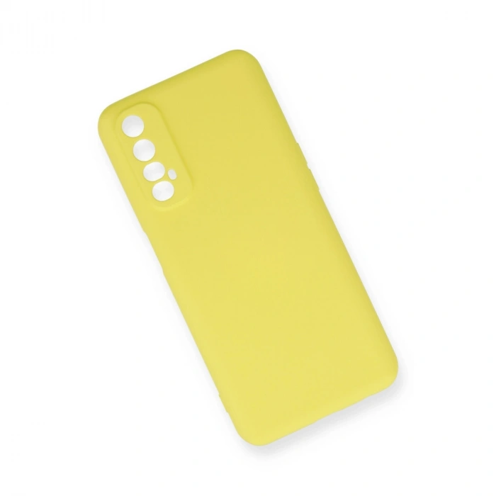 Realme 7 Kılıf Nano İçi Kadife Silikon - Sarı