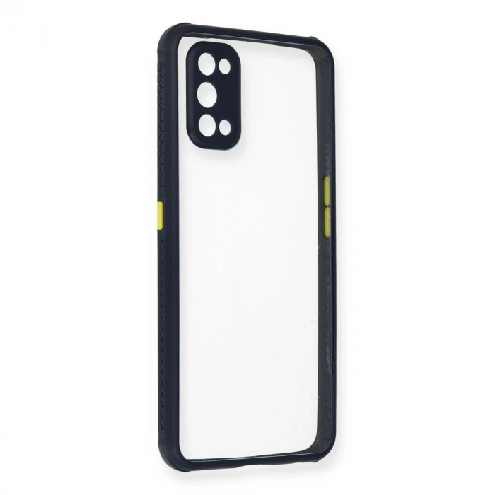 Realme 7 Pro Kılıf Miami Şeffaf Silikon - Lacivert