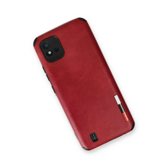 Realme C11 2021 Kılıf Loop Deri Silikon - Kırmızı