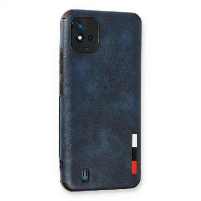 Realme C11 2021 Kılıf Loop Deri Silikon - Lacivert
