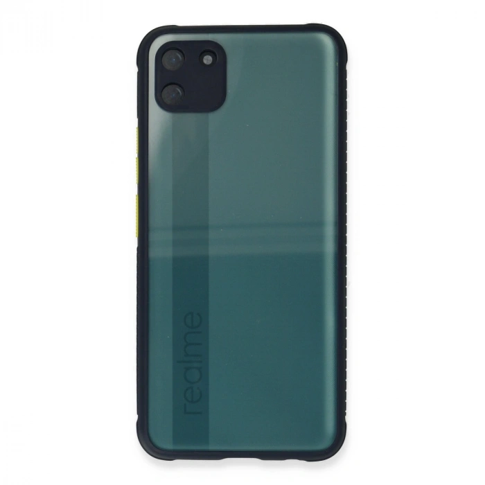 Realme C11 Kılıf Miami Şeffaf Silikon - Lacivert