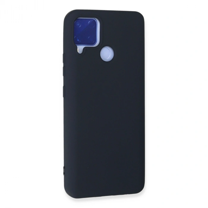 Realme C15 Kılıf Nano İçi Kadife Silikon - Lacivert
