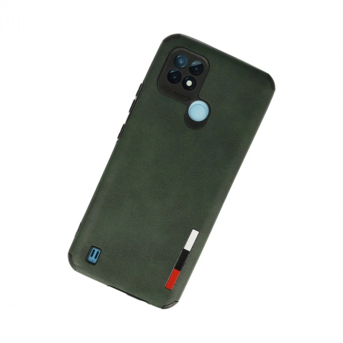 Realme C21 Kılıf Loop Deri Silikon - Yeşil