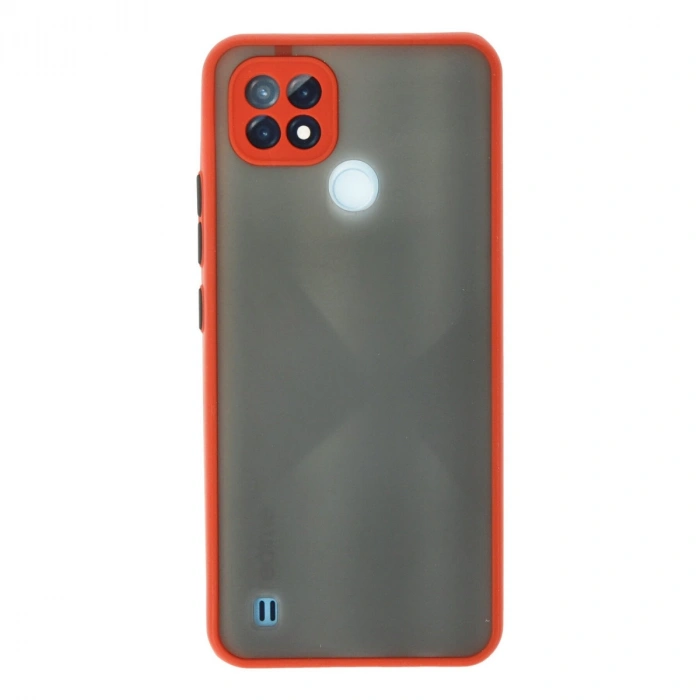 Realme C21 Kılıf Montreal Silikon Kapak - Kırmızı