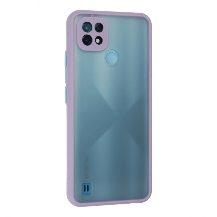 Realme C21 Kılıf Montreal Silikon Kapak - Mor
