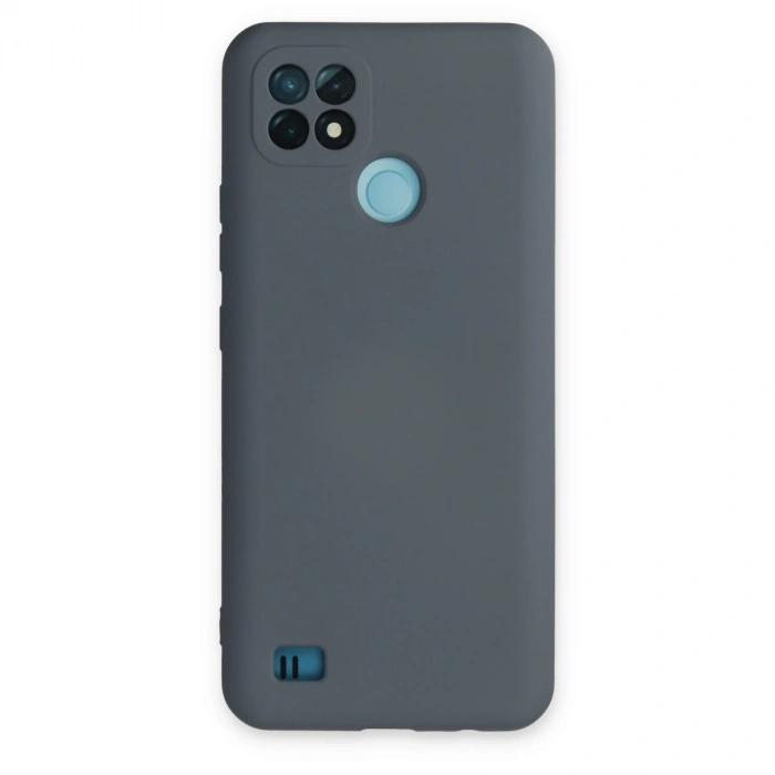 Realme C21 Kılıf Nano İçi Kadife Silikon - Gri