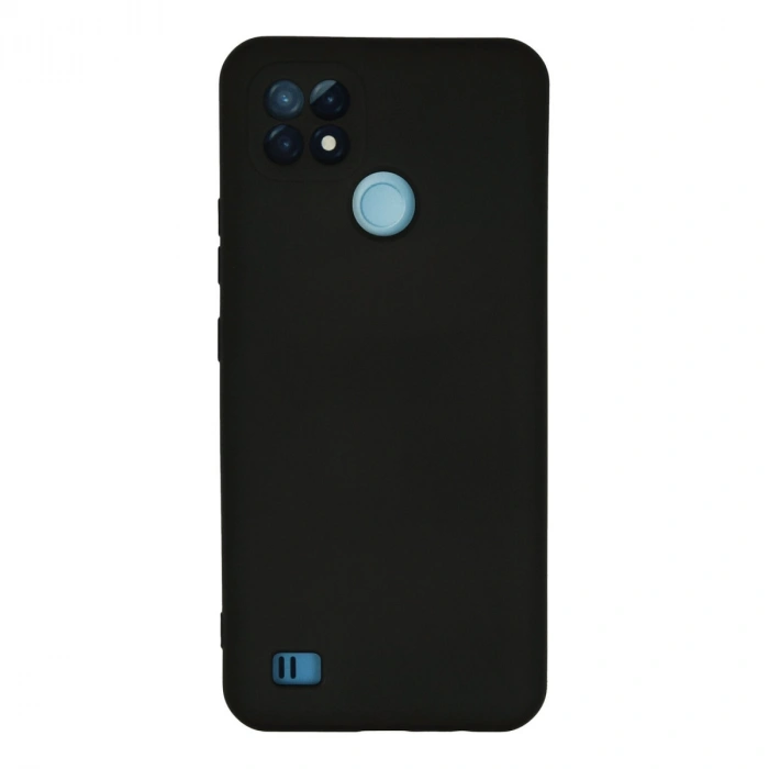 Realme C21 Kılıf Nano İçi Kadife Silikon - Siyah
