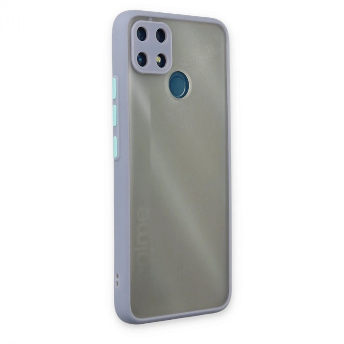 Realme C25 Kılıf Montreal Silikon Kapak - Gri