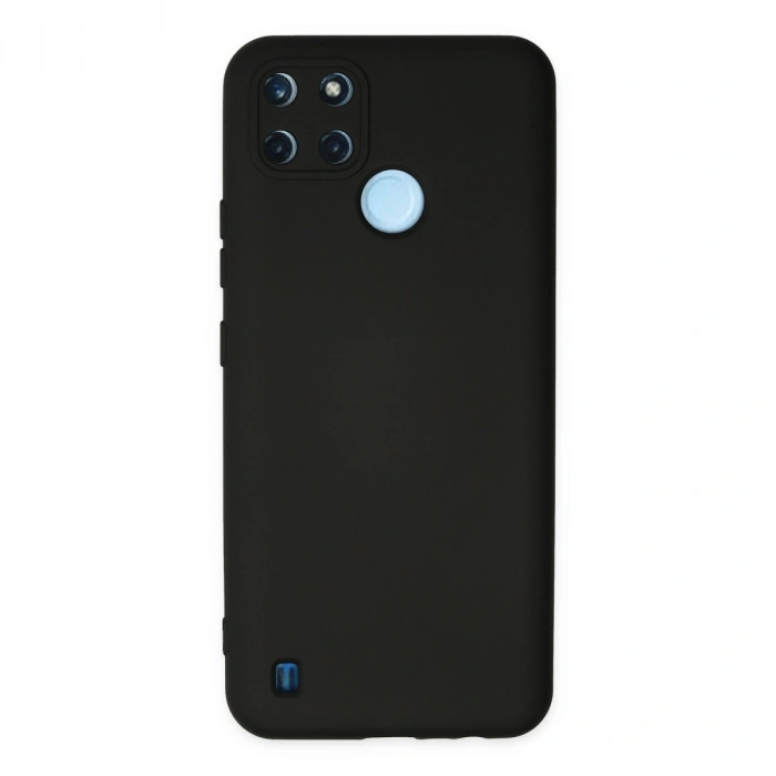 Realme C25y Kılıf Nano İçi Kadife Silikon - Siyah