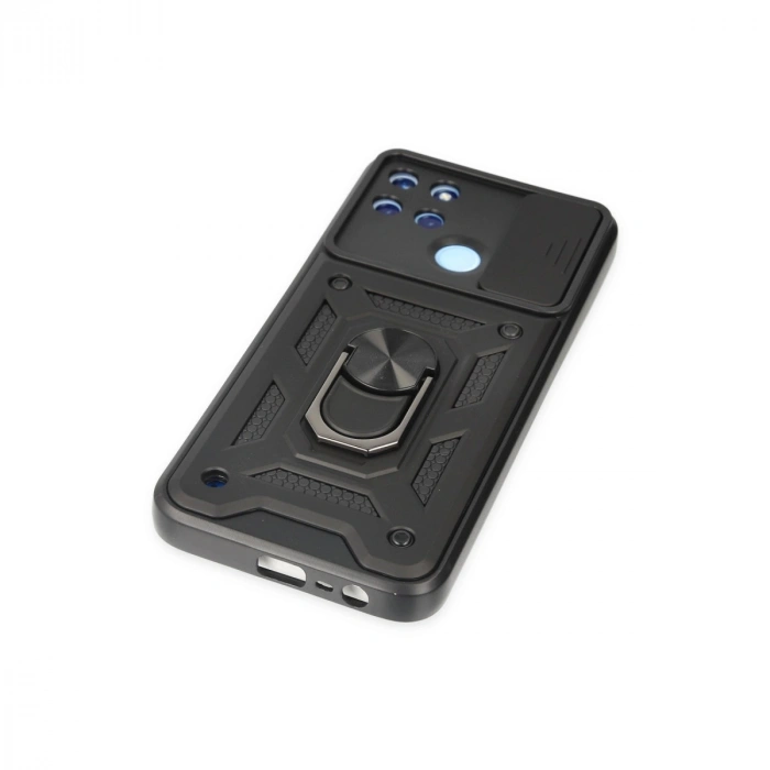 Realme C25y Kılıf Pars Lens Yüzüklü Silikon - Siyah