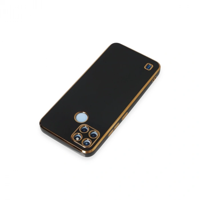 Realme C25y Kılıf Volet Silikon - Siyah