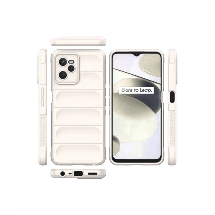 Realme C35 Kılıf Optimum Silikon - Krem