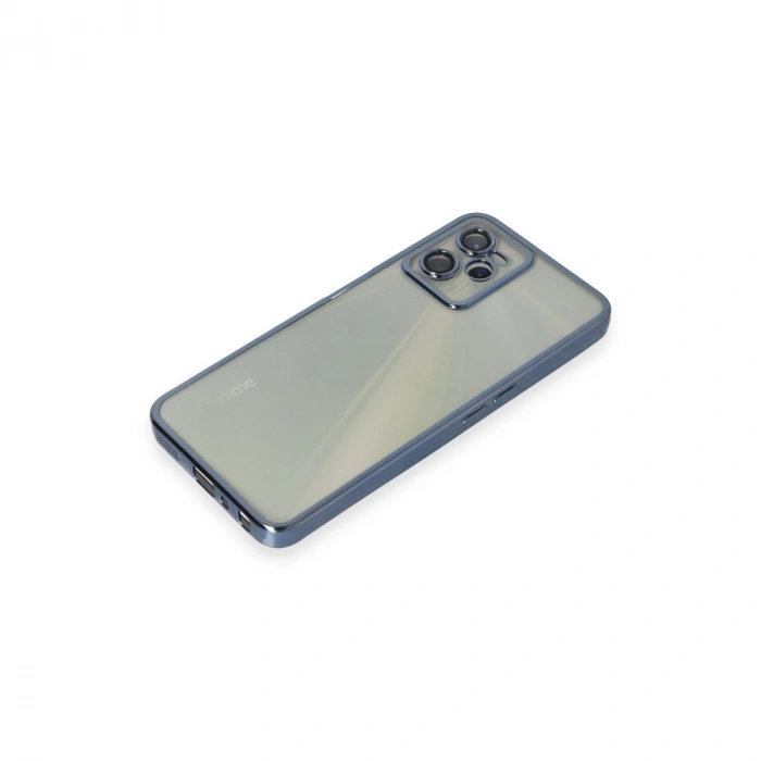 Realme C35 Kılıf Razer Lensli Silikon - Açık Mavi