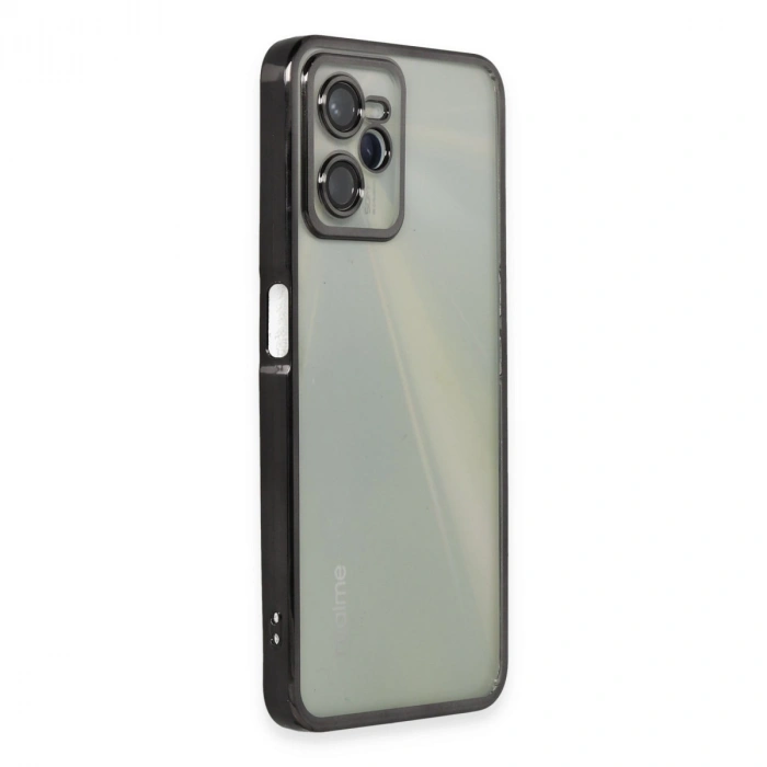Realme C35 Kılıf Razer Lensli Silikon - Siyah
