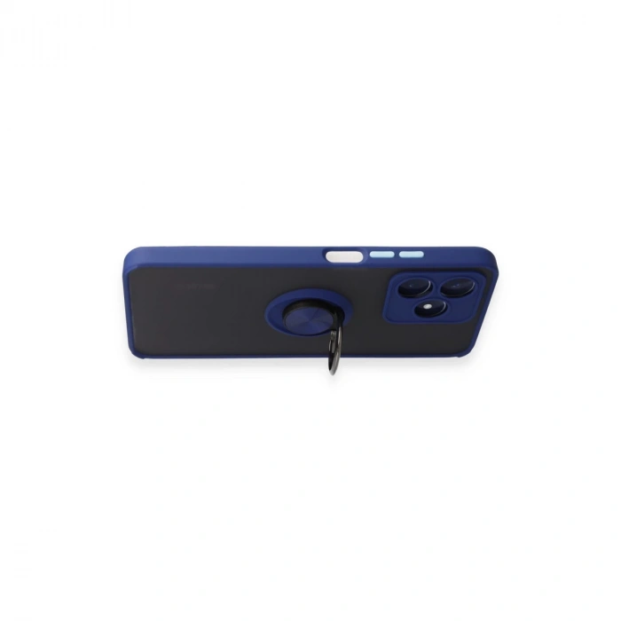Realme C53 Kılıf Montreal Yüzüklü Silikon Kapak - Lacivert