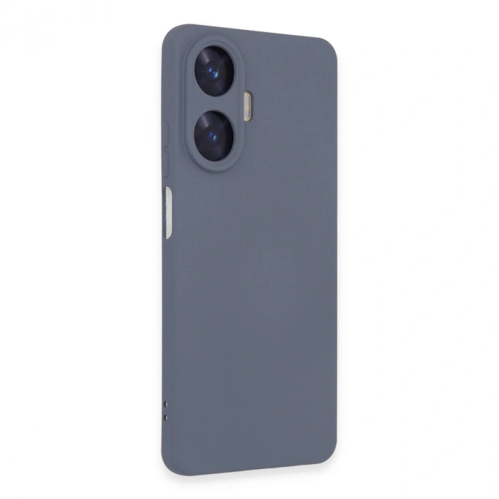 Realme C55 Kılıf Nano İçi Kadife Silikon - Gri