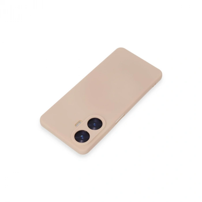 Realme C55 Kılıf Nano İçi Kadife Silikon - Pudra