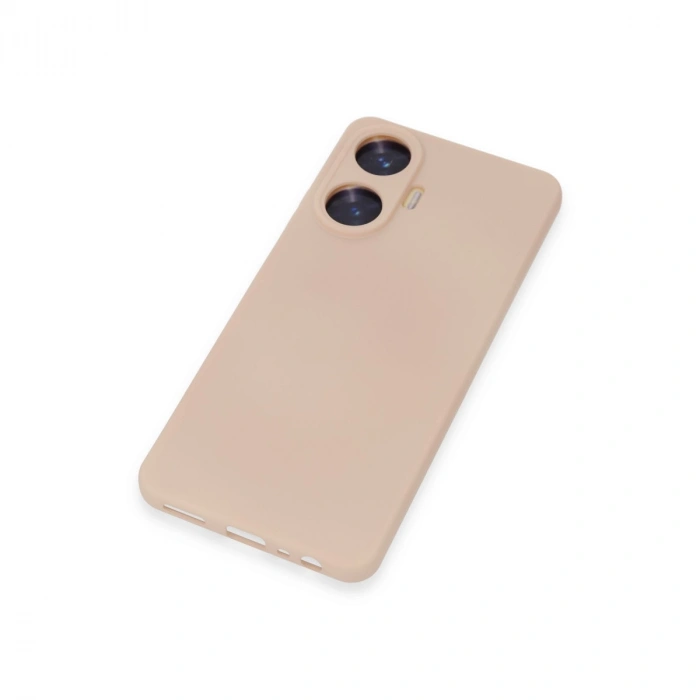 Realme C55 Kılıf Nano İçi Kadife Silikon - Pudra