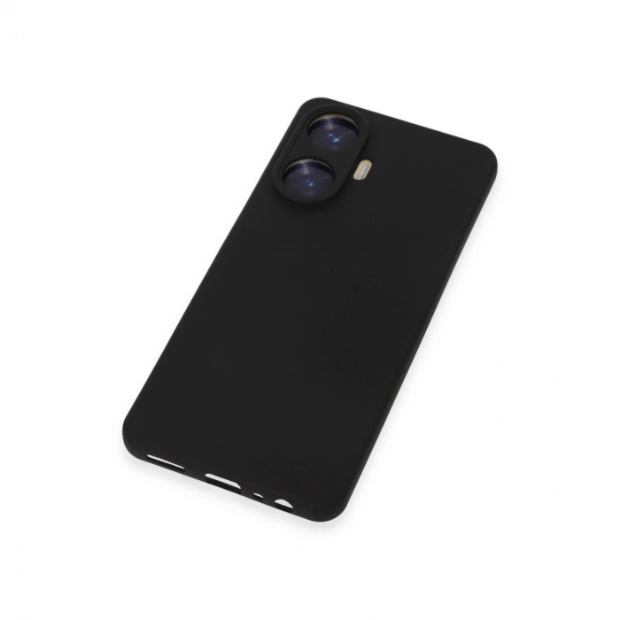 Realme C55 Kılıf Nano İçi Kadife Silikon - Siyah