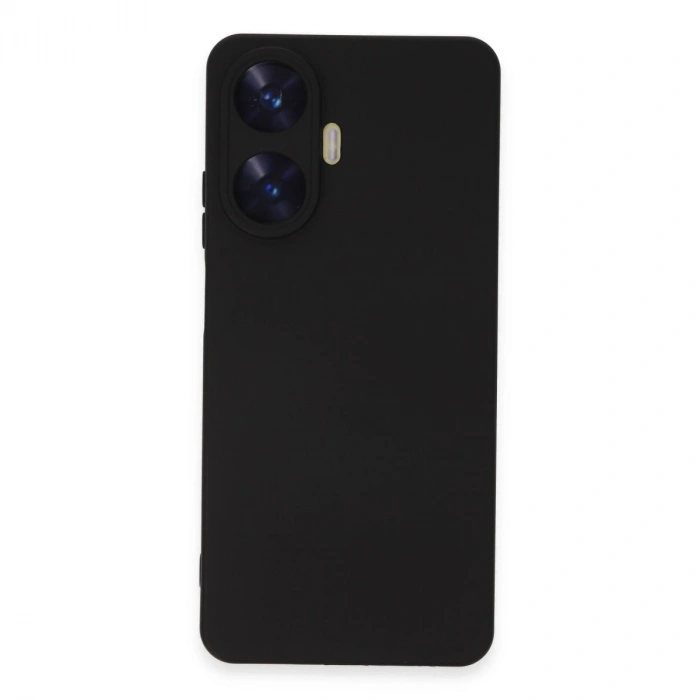 Realme C55 Kılıf Nano İçi Kadife Silikon - Siyah