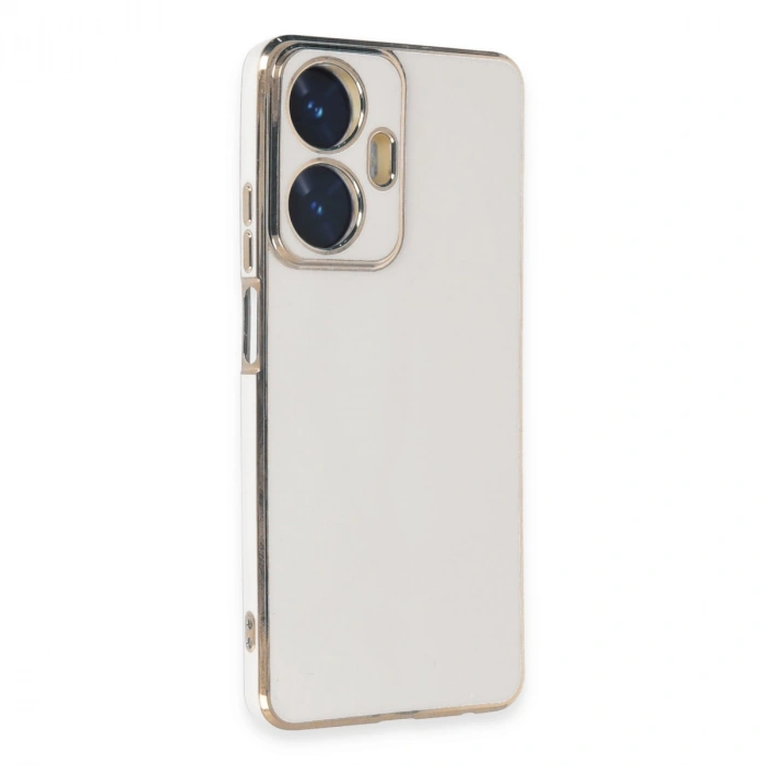 Realme C55 Kılıf Volet Silikon - Beyaz