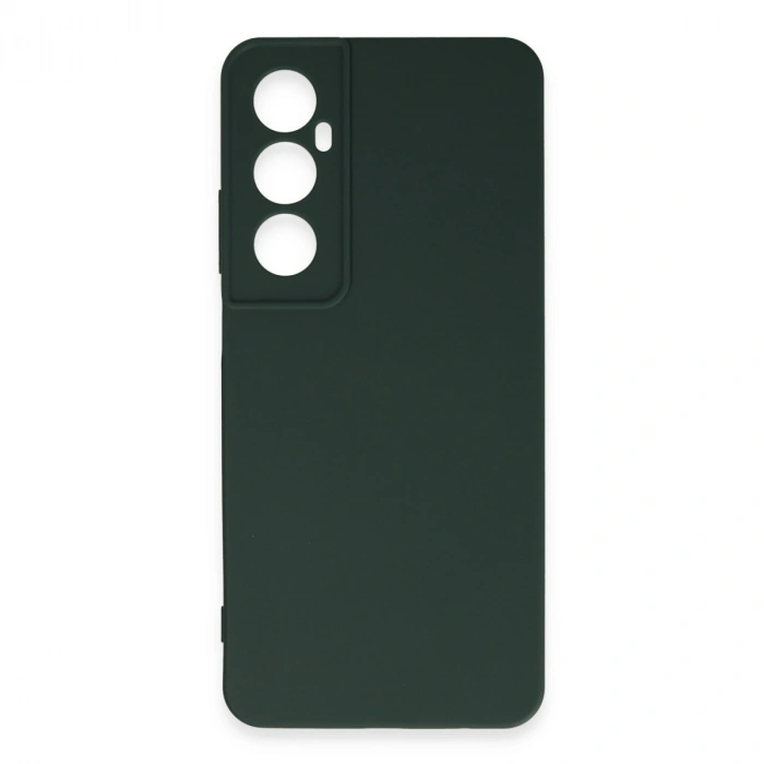 Realme C65 Kılıf First Silikon - Koyu Yeşil