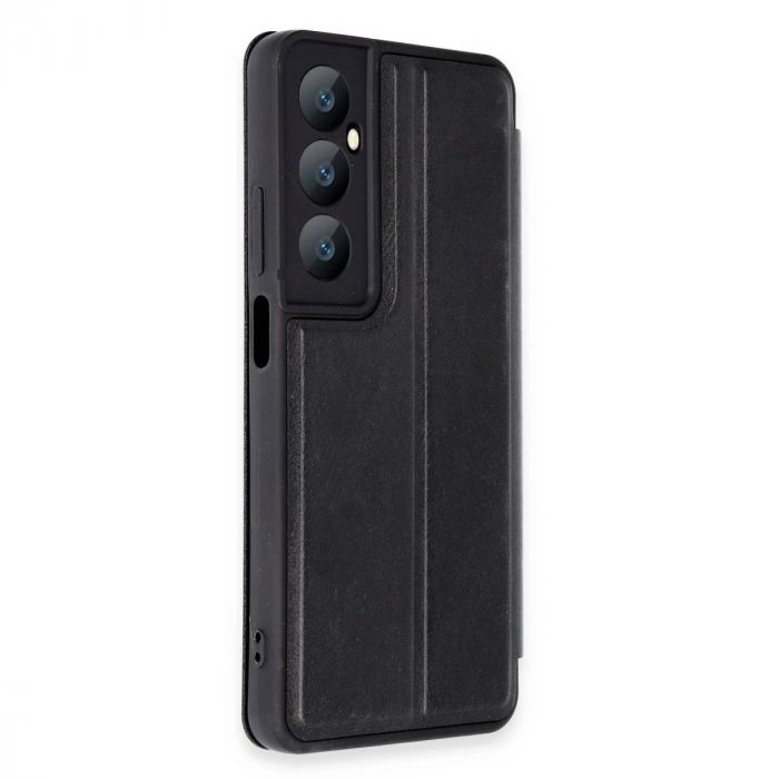 Realme C65 Kılıf Flip Cover - Siyah