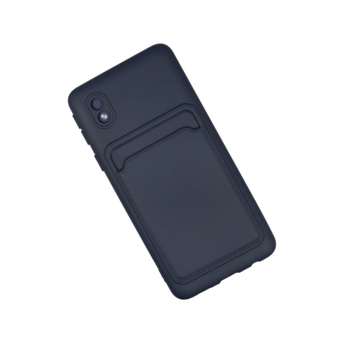 Samsung Galaxy A01 Core Kılıf Kelvin Kartvizitli Silikon - Lacivert