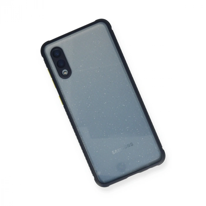 Samsung Galaxy A02 Kılıf Miami Şeffaf Silikon - Lacivert