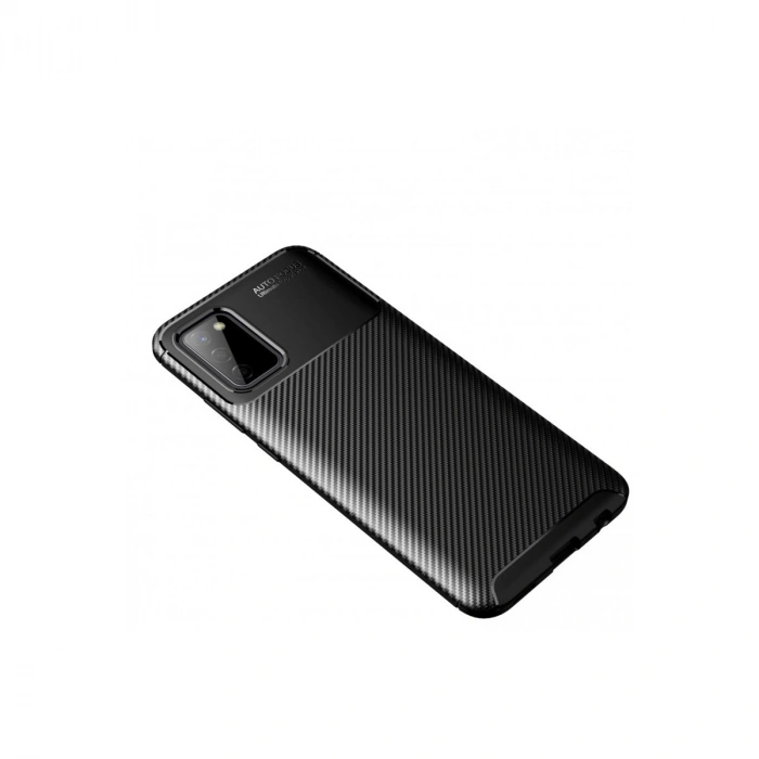 Samsung Galaxy A02s Kılıf Auto Focus Karbon Kapak - Siyah