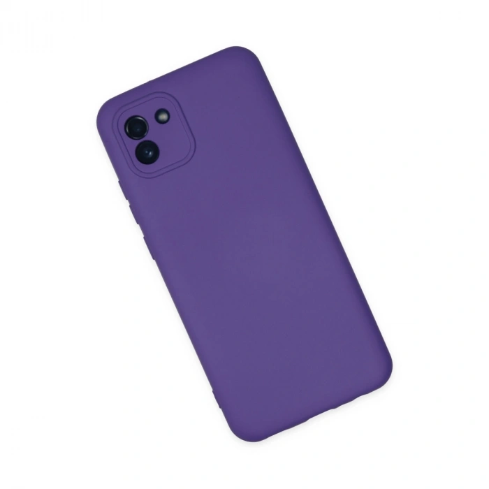 Samsung Galaxy A03 Kılıf Nano İçi Kadife Silikon - Mor