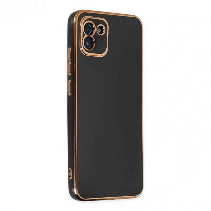 Samsung Galaxy A03 Kılıf Volet Silikon - Siyah