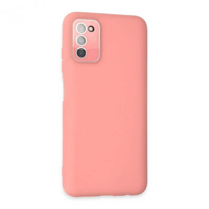 Samsung Galaxy A03s Kılıf Lansman Glass Kapak - Pembe