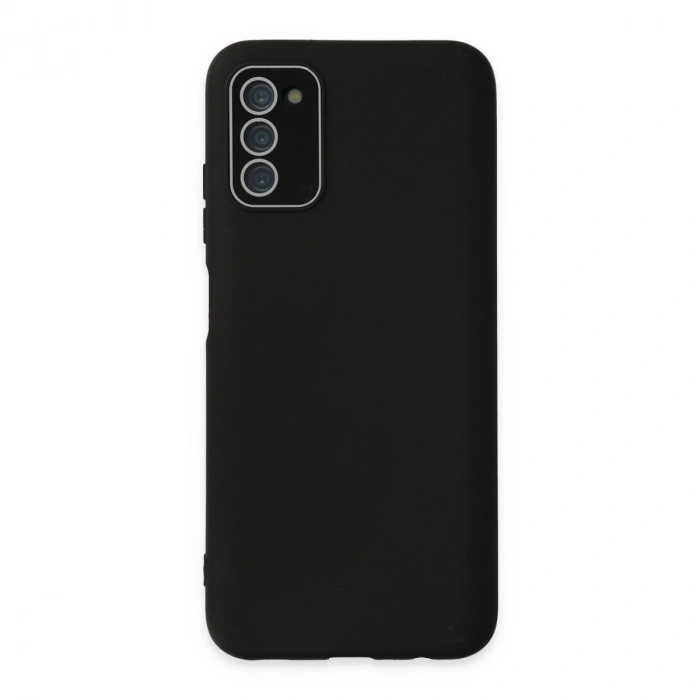 Samsung Galaxy A03s Kılıf Lansman Glass Kapak - Siyah