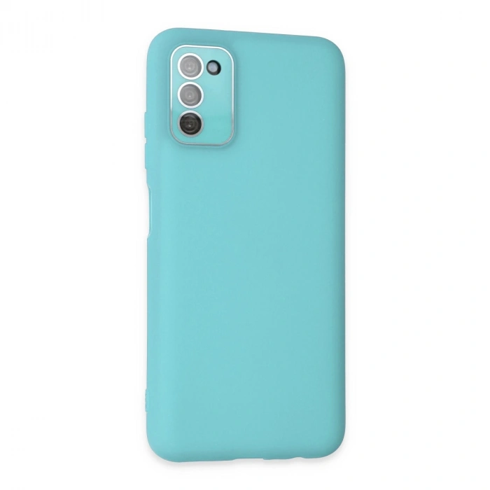 Samsung Galaxy A03s Kılıf Lansman Glass Kapak - Turkuaz