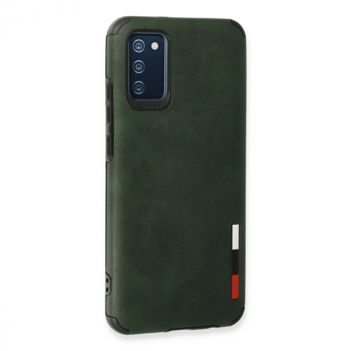 Samsung Galaxy A03s Kılıf Loop Deri Silikon - Yeşil