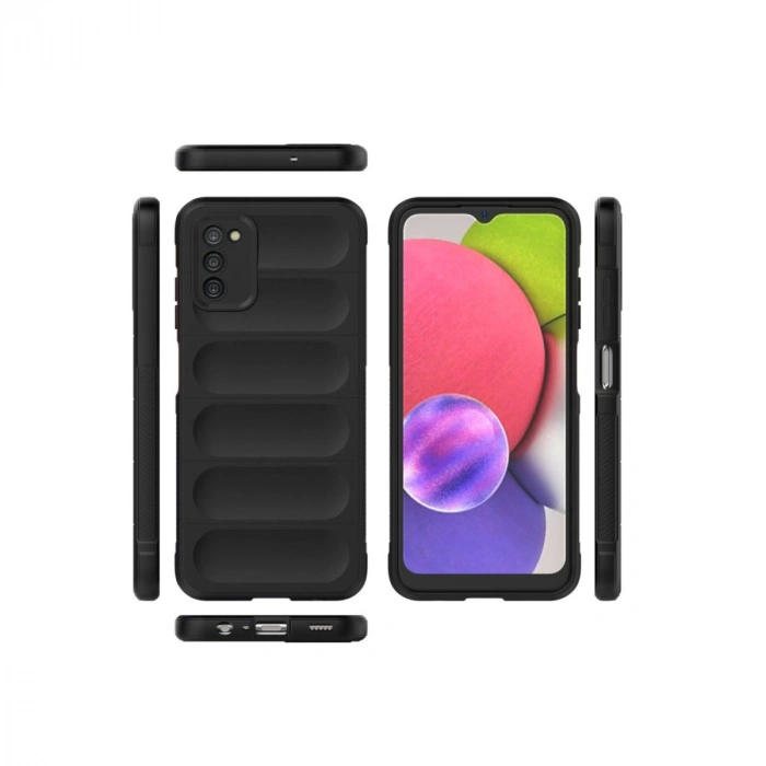 Samsung Galaxy A03s Kılıf Optimum Silikon - Siyah